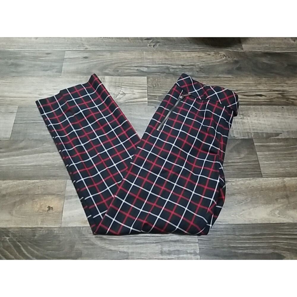 Tommy Hilfiger Plaid Pants Women Size 8 Inseam 30 Rise 10 Y2k 2002